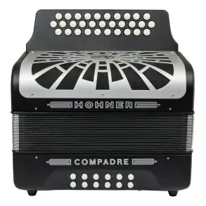 HOHNER A48221 Acordeón Diatónico Verdulero Serie Compadre Negro