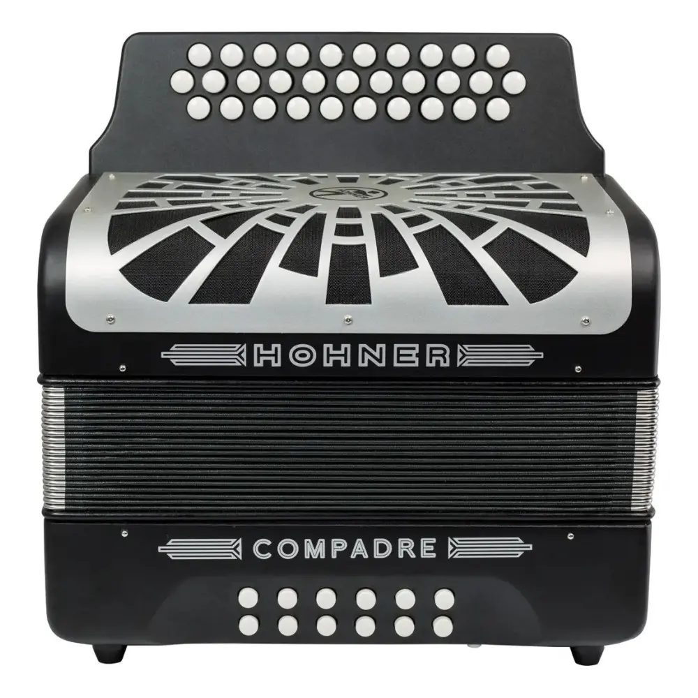 HOHNER A48221 Acordeón Diatónico Verdulero Serie Compadre Negro