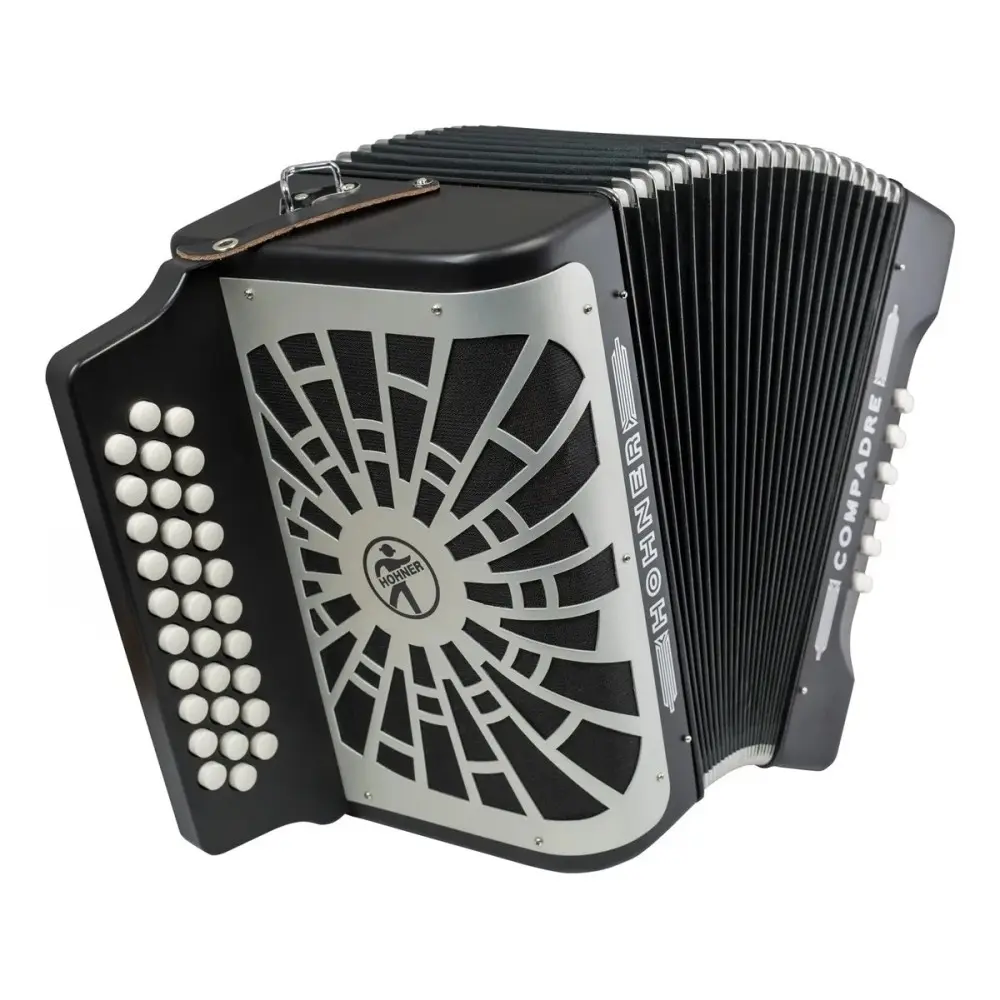 HOHNER A48221 Acordeón Diatónico Verdulero Serie Compadre Negro