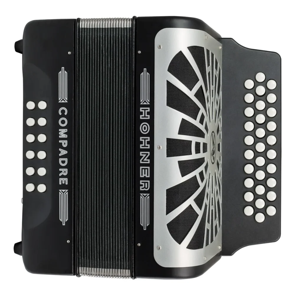 HOHNER A48221 Acordeón Diatónico Verdulero Serie Compadre Negro
