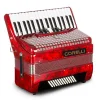 Acordeón A Piano Corelli 34 Teclas 60 Bajos JH2011 RD con Funda