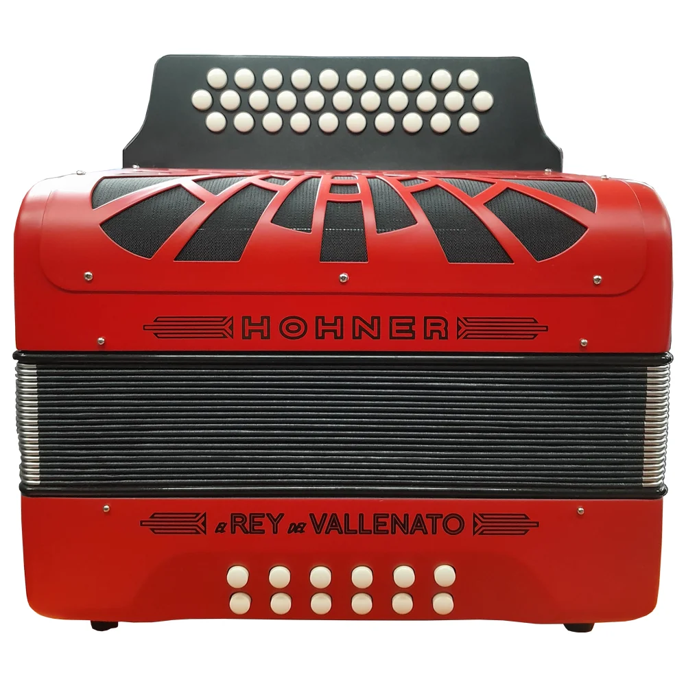 HOHNER A4924S Acordeón Diatónico Verdulero REY VALLENATO ROJO