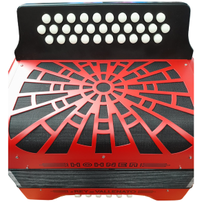 HOHNER A4924S Acordeón Diatónico Verdulero REY VALLENATO ROJO