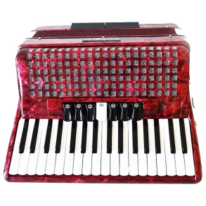 Acordeon a Piano Corelli 34 Teclas 72 Bajos con funda y correa JH2021 RD