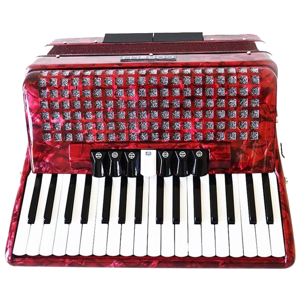 Acordeon a Piano Corelli 34 Teclas 72 Bajos con funda y correa JH2021 RD