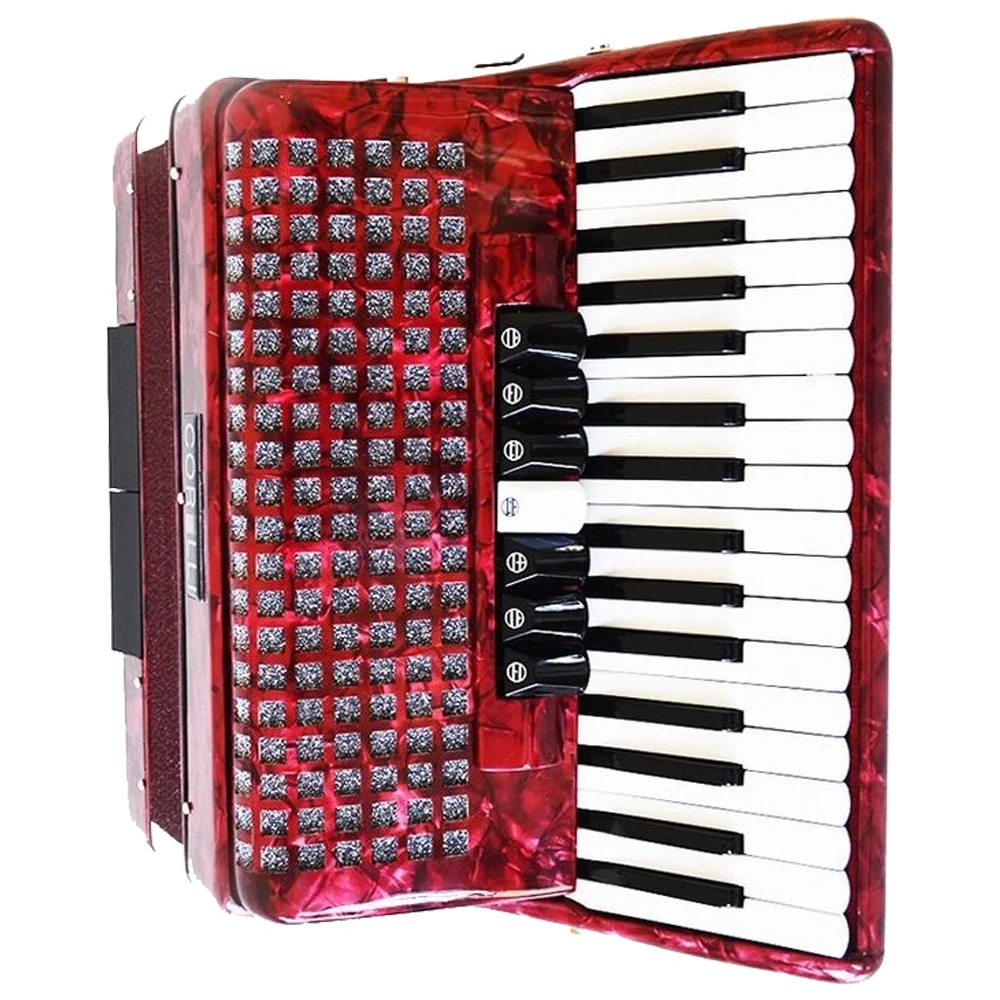 Acordeon a Piano Corelli 34 Teclas 72 Bajos con funda y correa JH2021 RD