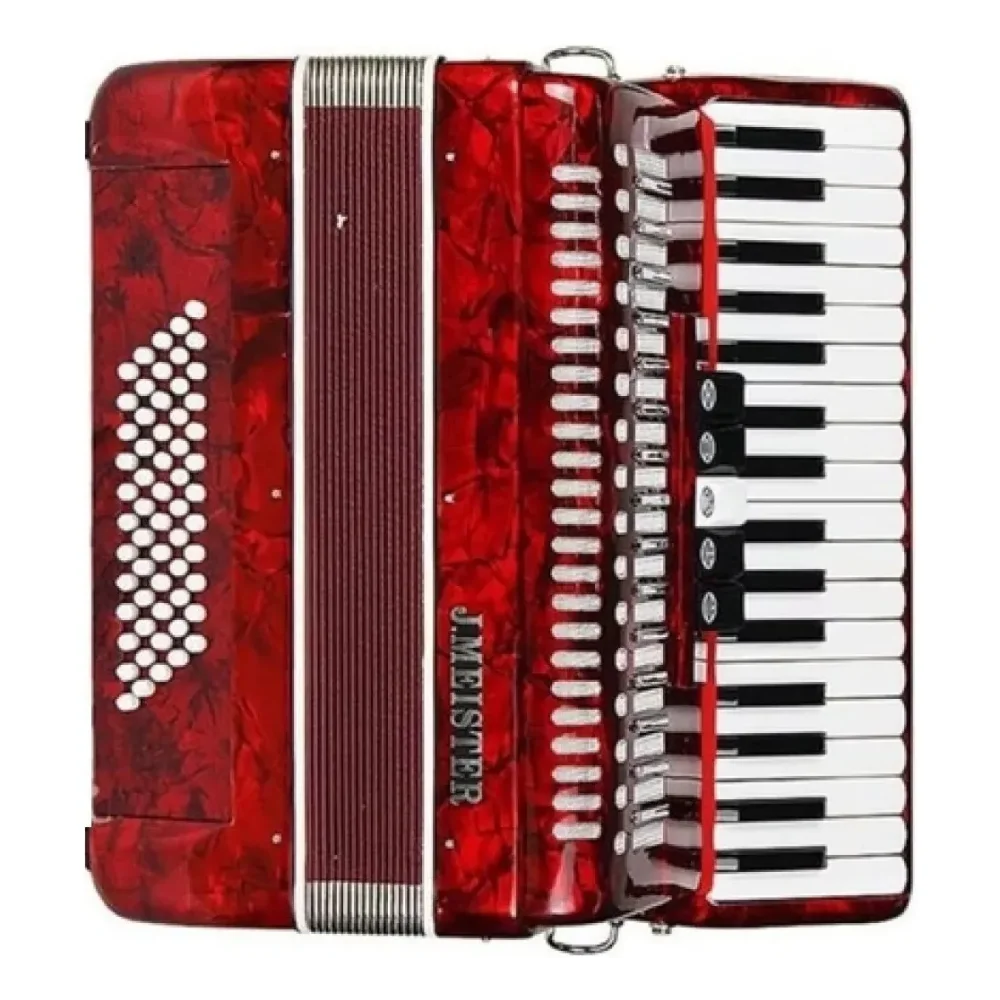 Acordeon J Meister 60 Bajos 34 Teclas 5 Registros