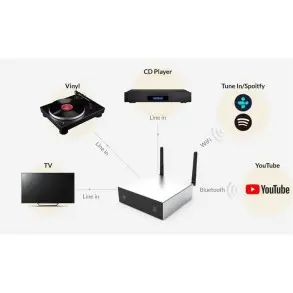 Amplificador Inteligente DSPPA AUDIO DW0250 Bluetooth Wi Fi USB