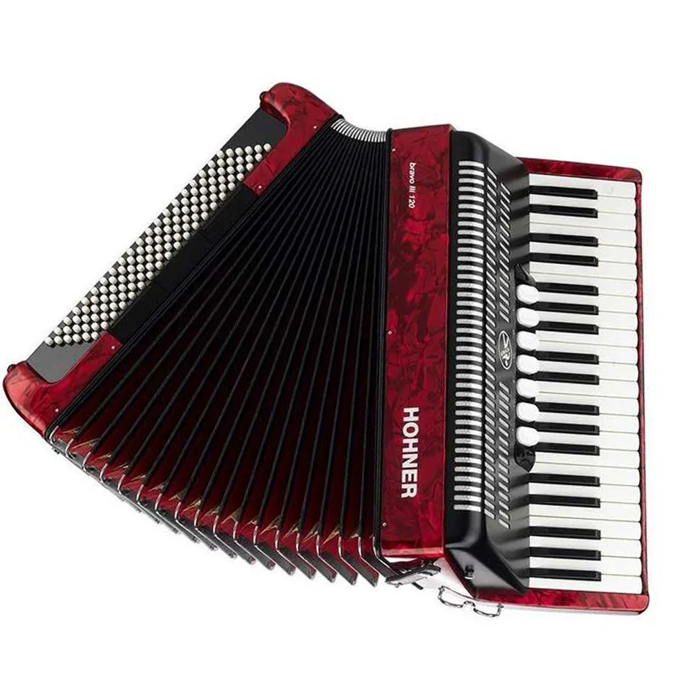 Acordeon HOHNER 120 Bajos Modelo Bravo RD