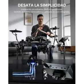 Bateria Electronica 5 Cuerpos Mesh Donner EC6983