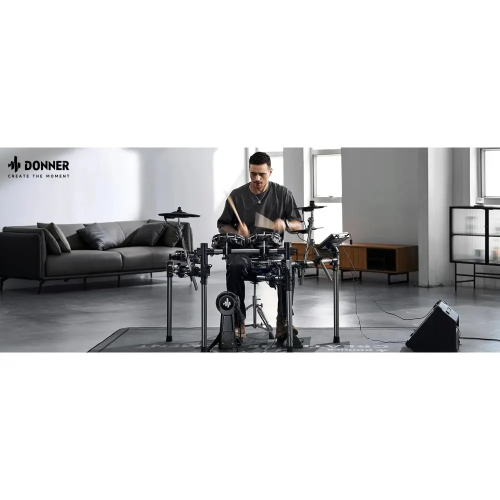 Bateria Electronica 5 Cuerpos Mesh Donner EC6983