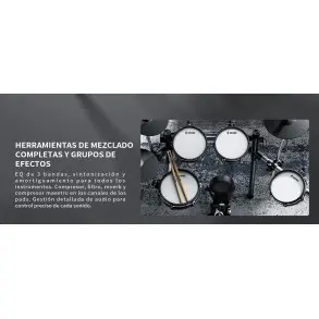 Bateria Electronica 5 Cuerpos Mesh Donner EC6983