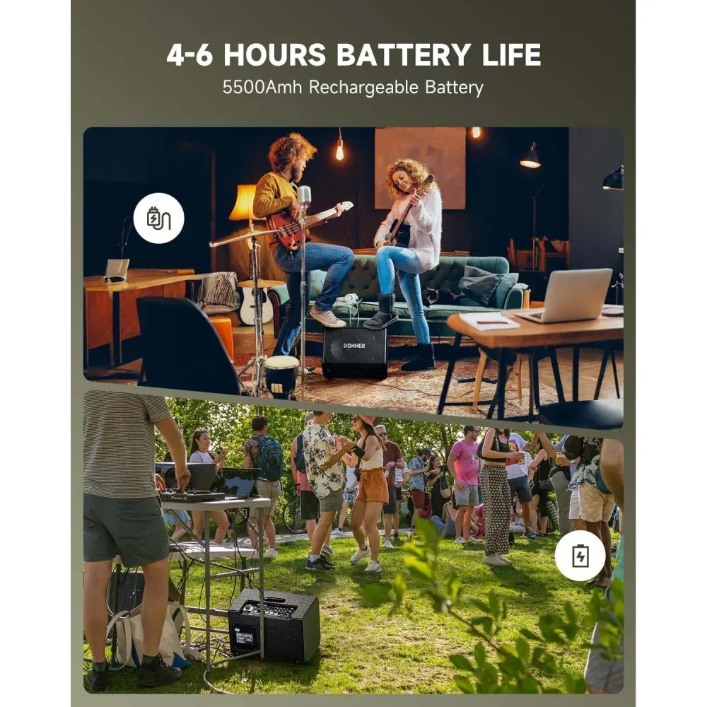Bafle Activo 8" Tipo HeadRush 300W Bluetooth Donner EC7046