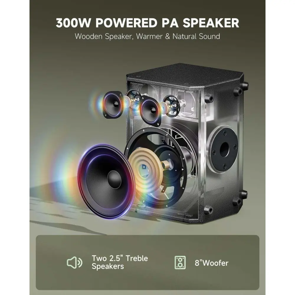 Bafle Activo 8" Tipo HeadRush 300W Bluetooth Donner EC7046