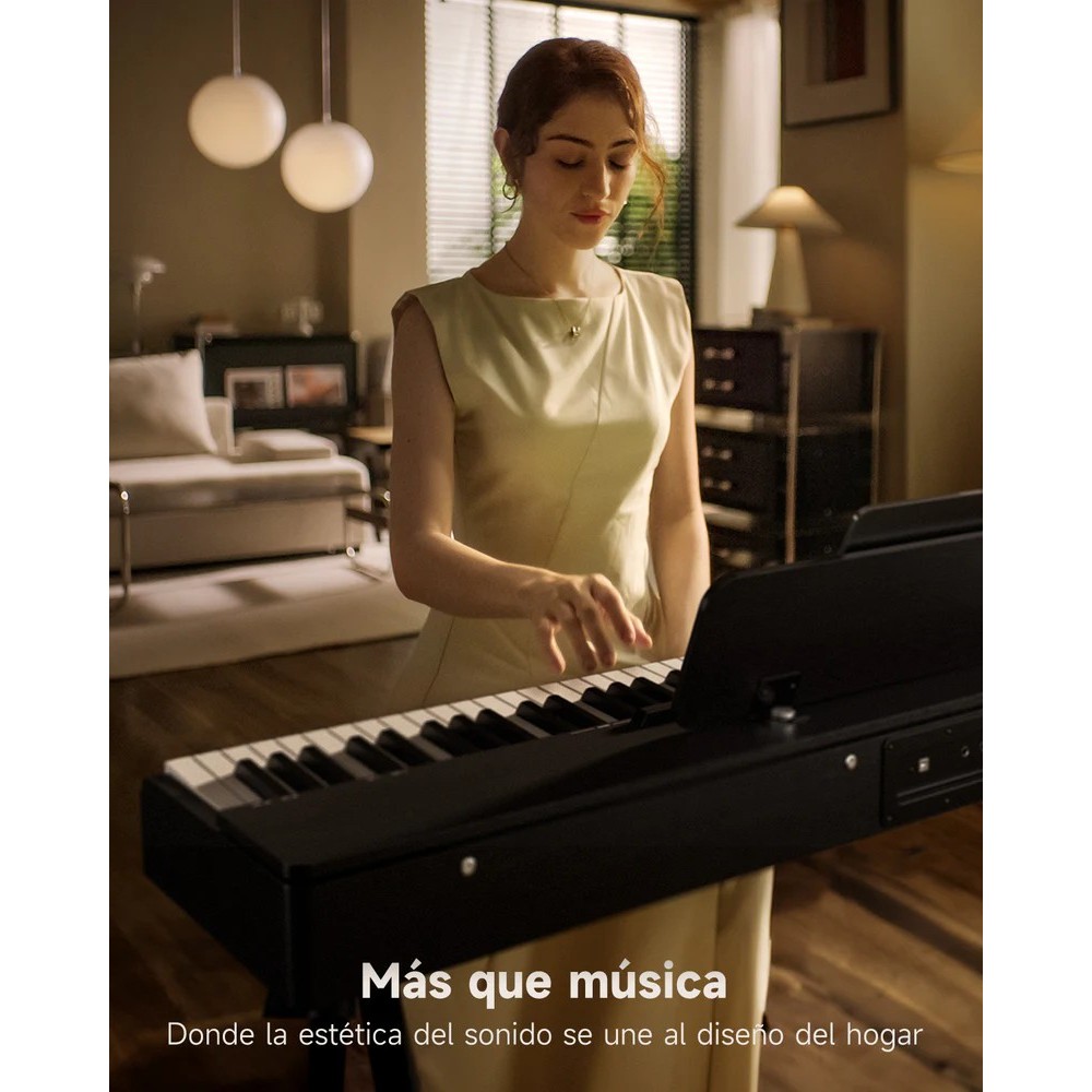 Piano Digital 88 Teclas Negro Donner EC7134