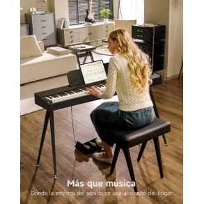 Piano Digital 88 Teclas Negro Donner EC7134