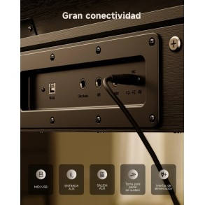 Piano Digital 88 Teclas Negro Donner EC7134