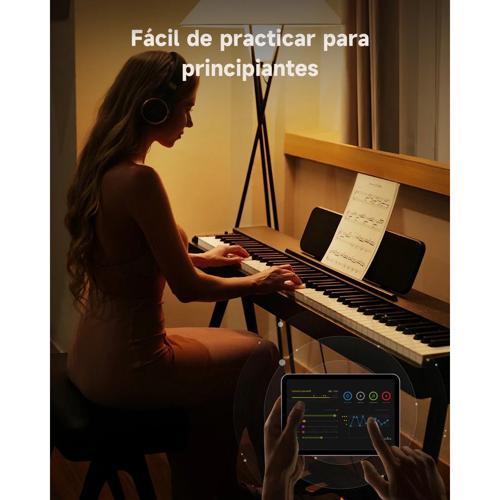 Piano Digital 88 Teclas Negro Donner EC7134