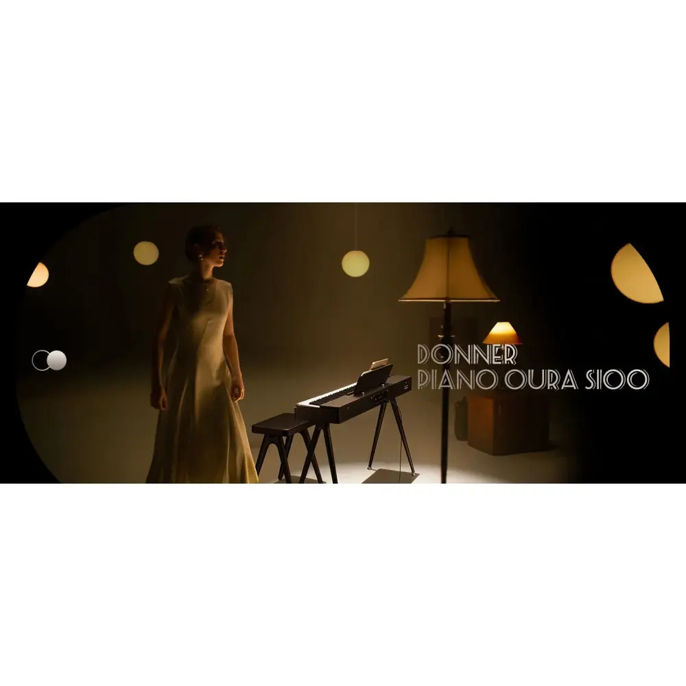 Piano Digital 88 Teclas Negro Donner EC7134