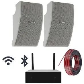 Combo Musica Parlantes Pared 5"Angulares Amplificador Smart WiFi Bluetooth