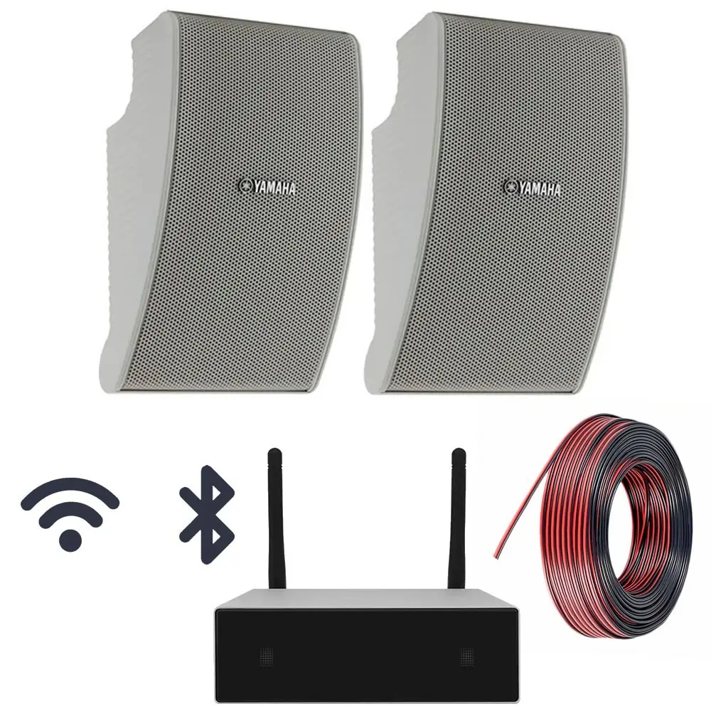 Combo Musica Parlantes Pared 5"Angulares Amplificador Smart WiFi Bluetooth