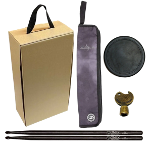 Box Drum 1 Pad + Palos + Funda + Llave de Afinar 3 en 1