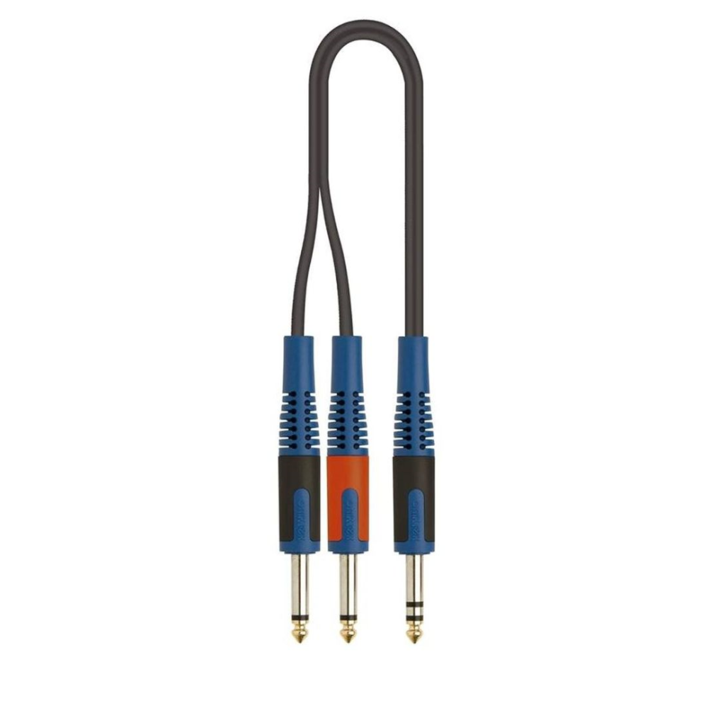 Cable Plug TRS a 2 Plug TS Mono 2 Metros Quik Lok RKSA/100-2