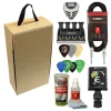 Box Guitar 1 Afinador Recargable + Limpiador + Ejercitador + Porta Puas + Cable + Puas