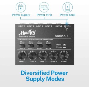Mixer de Audio 4 Canales Stereo Donner MKO105