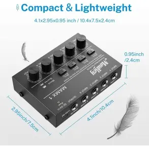 Mixer de Audio 4 Canales Stereo Donner MKO105