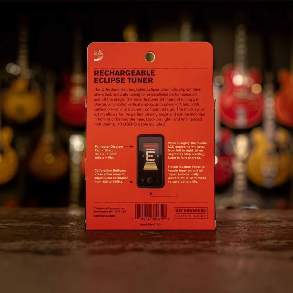 Box Regalo Guitarra Acustica 1 Afinador Recargable + Cable + Capodastro