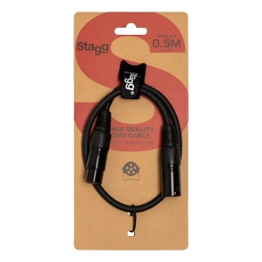 Cable XLR DMX Iluminacion Pro 50 cm Stagg SDX053