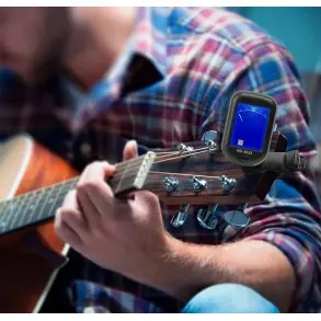 Afinador Clip Smiger GD-JA23 Tipo Pinza Cromatico, Guitarra, Bajo, Violín, Ukelele