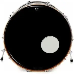 Parche Remo Encore 22" Ebony Negro Capa Simple con Agujero EN-1022-ES