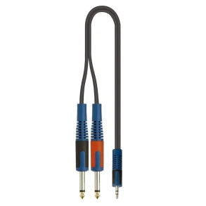 Cable Mini Plug TRS a 2 Plug Mono 5 Metros Quik Lok RKSA/140-5