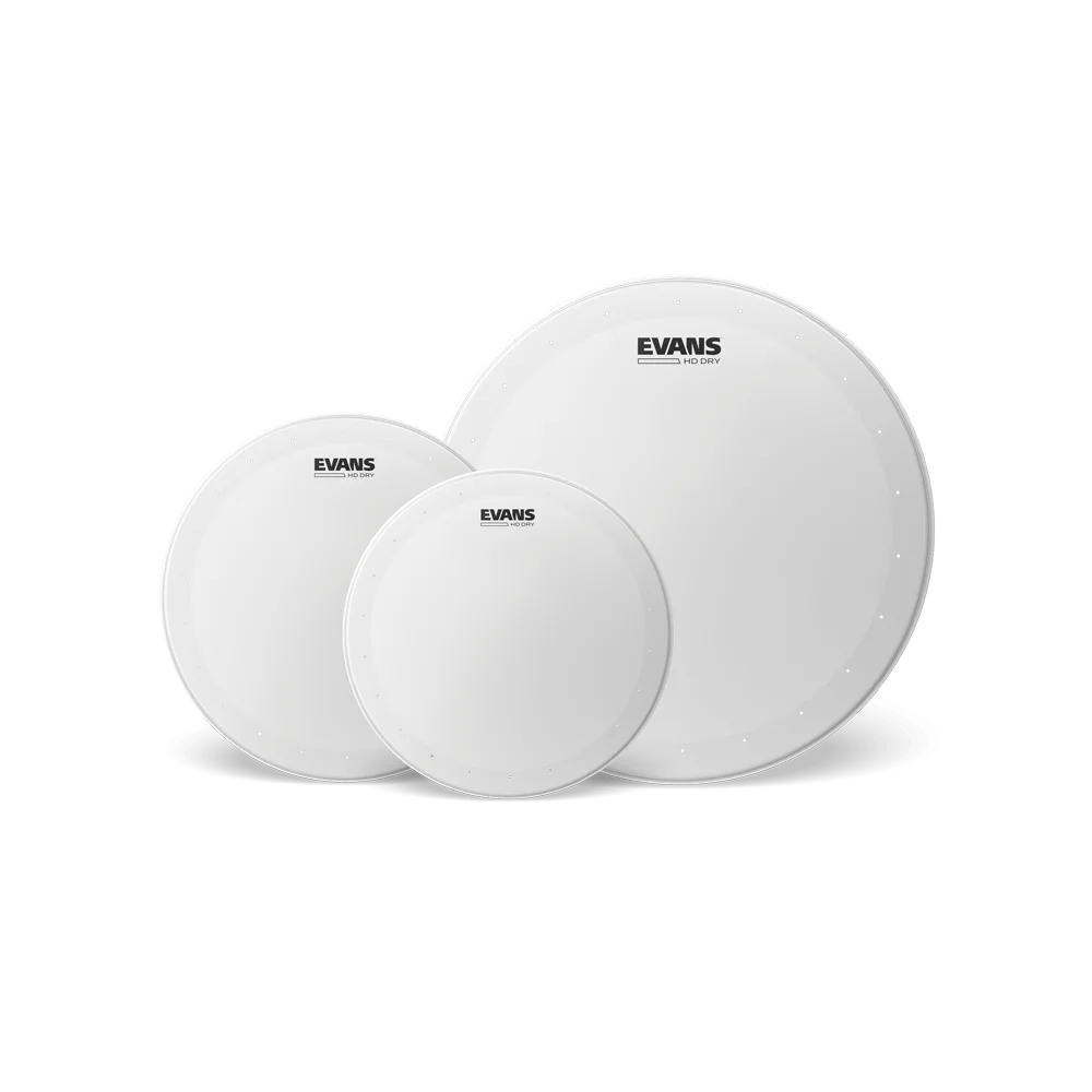 Pack Tom HDD 10" 12" 16" Arenado Doble Capa Evans ETPHDDR