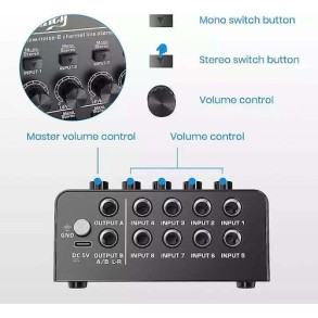 Mixer de Audio 8 Canales Donner MKO150