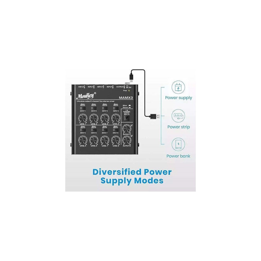 Mixer de Audio 8 Canales Donner MKO150