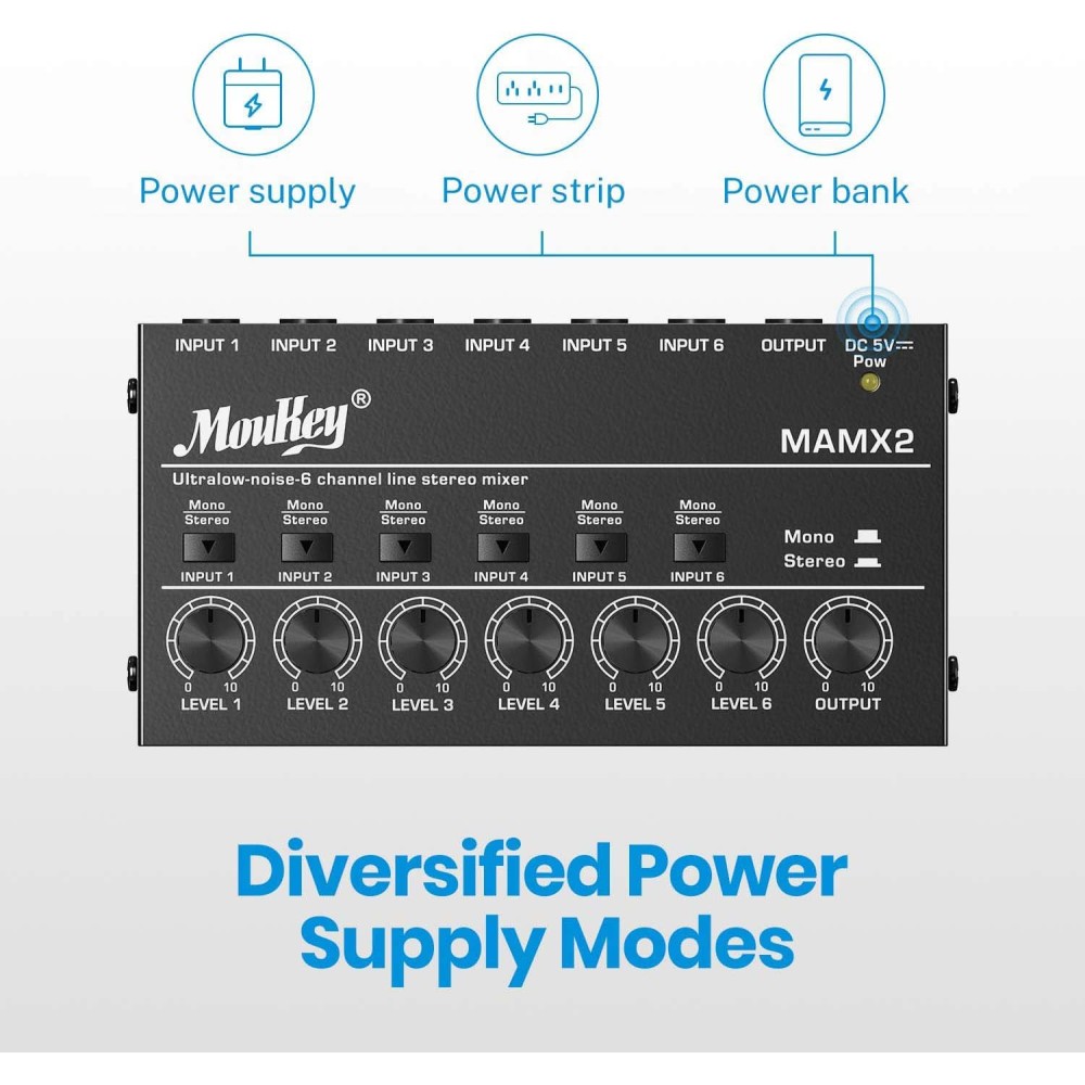 Mixer de Audio 6 Canales Donner MKO149