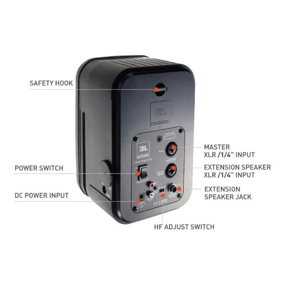 Pack Bafles Activos JBl 5" de Pared con Mixer Bluetooth