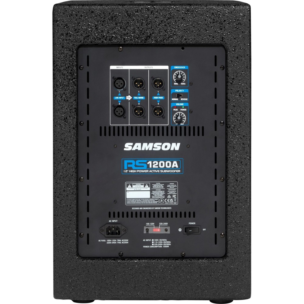Sistema PA Activo Samson Sub 12" y Bafle 10" con Pole Mount
