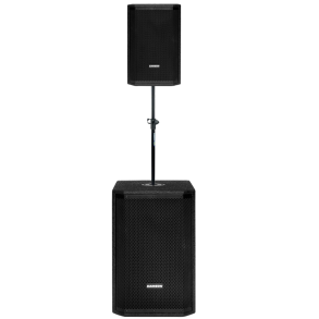 Sistema PA Activo Samson Sub 12" y Bafle 10" con Pole Mount