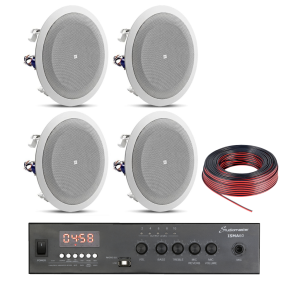 Pack Comercios Parlantes de Techo JBL 8" 8128 y Potencia Bluetooth
