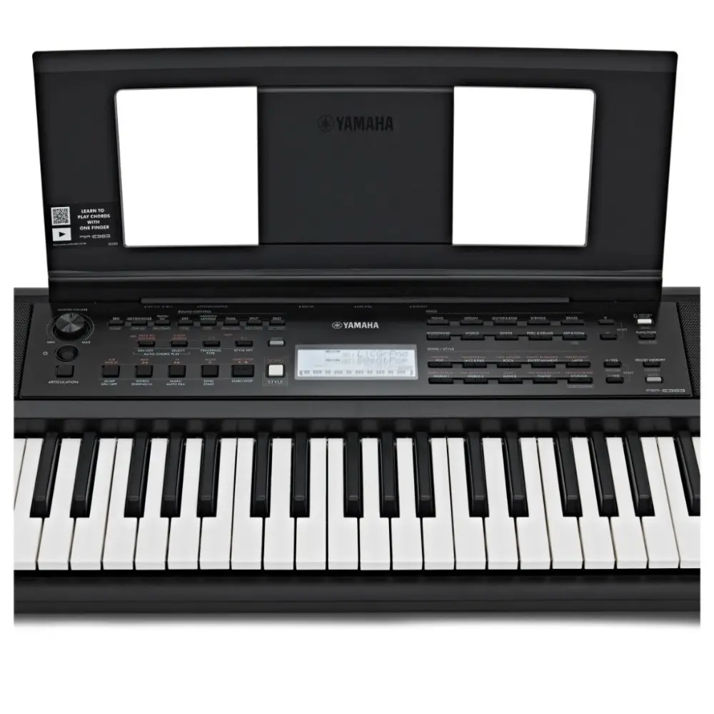 Teclado Yamaha PSRE383 5 Octavas Sensitivo 650 Sonidos USB Ritmos