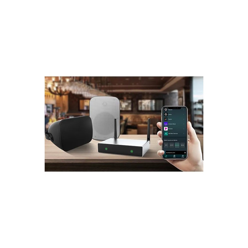 Combo Musica Parlantes Techo 4" Amplificador Smart WiFi Bluetooth Home