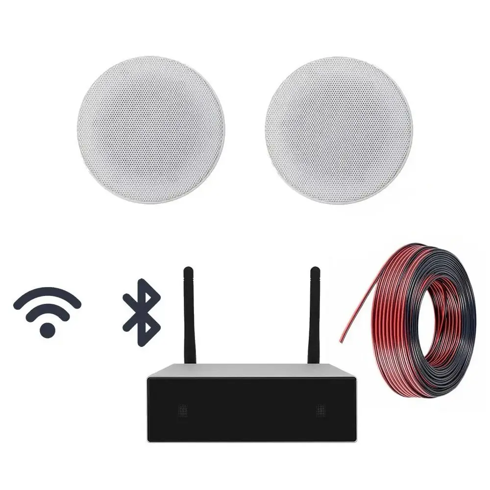 Combo Musica Parlantes Techo 4" Amplificador Smart WiFi Bluetooth Home