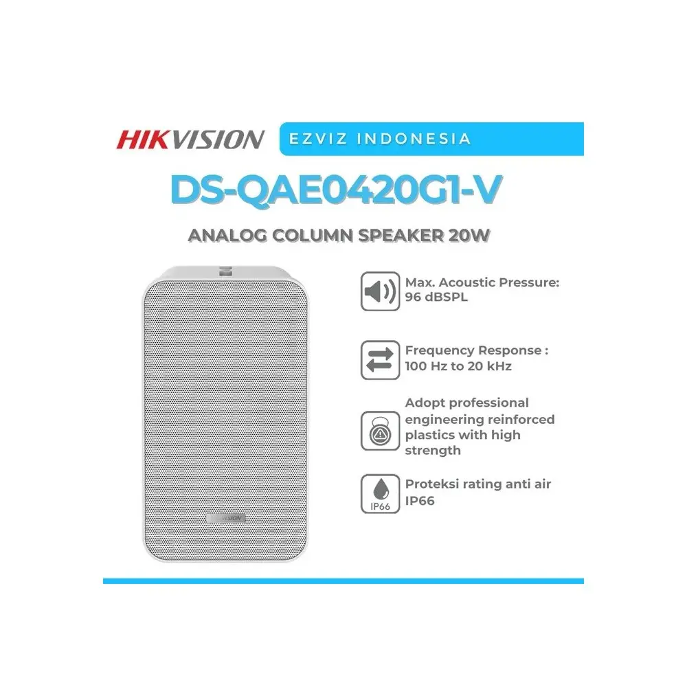 Parlante de Techo 4" 20W Hikvision DS-QAE0420G1-V