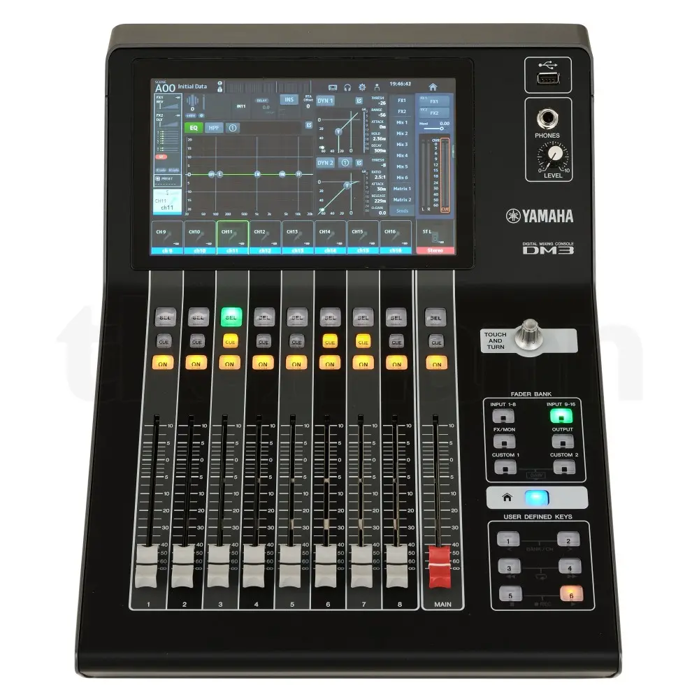 Mixer Digital de 16 Canales con Dante Yamaha DM3