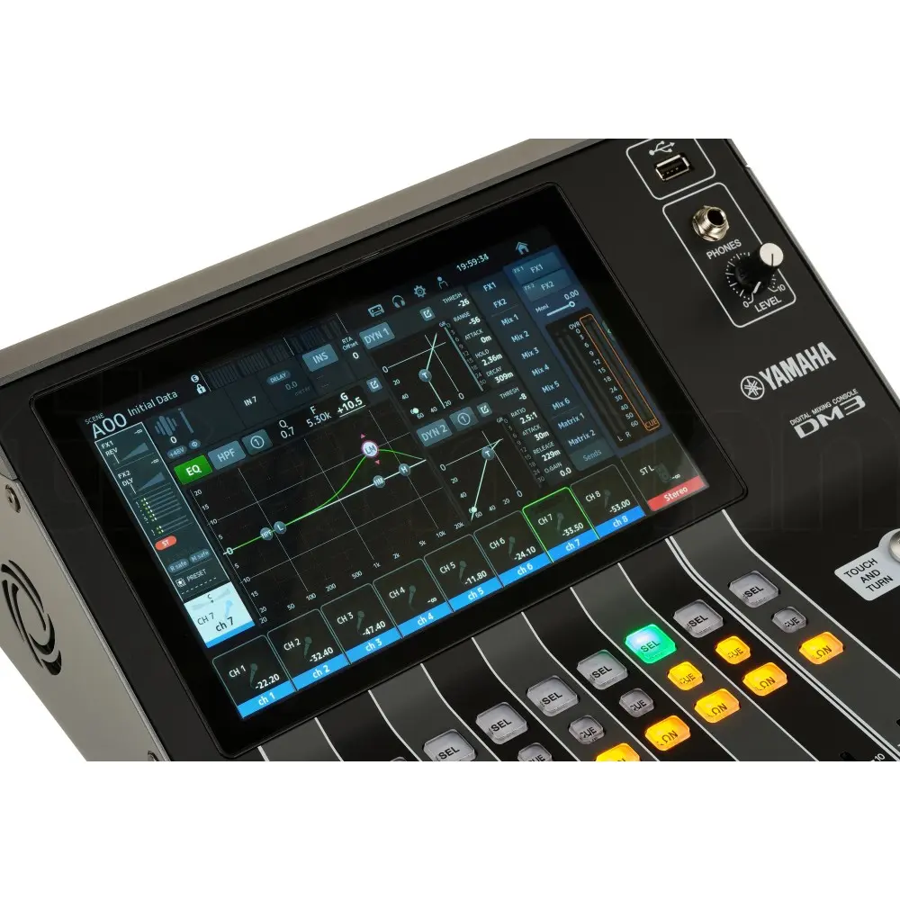 Mixer Digital de 16 Canales con Dante Yamaha DM3