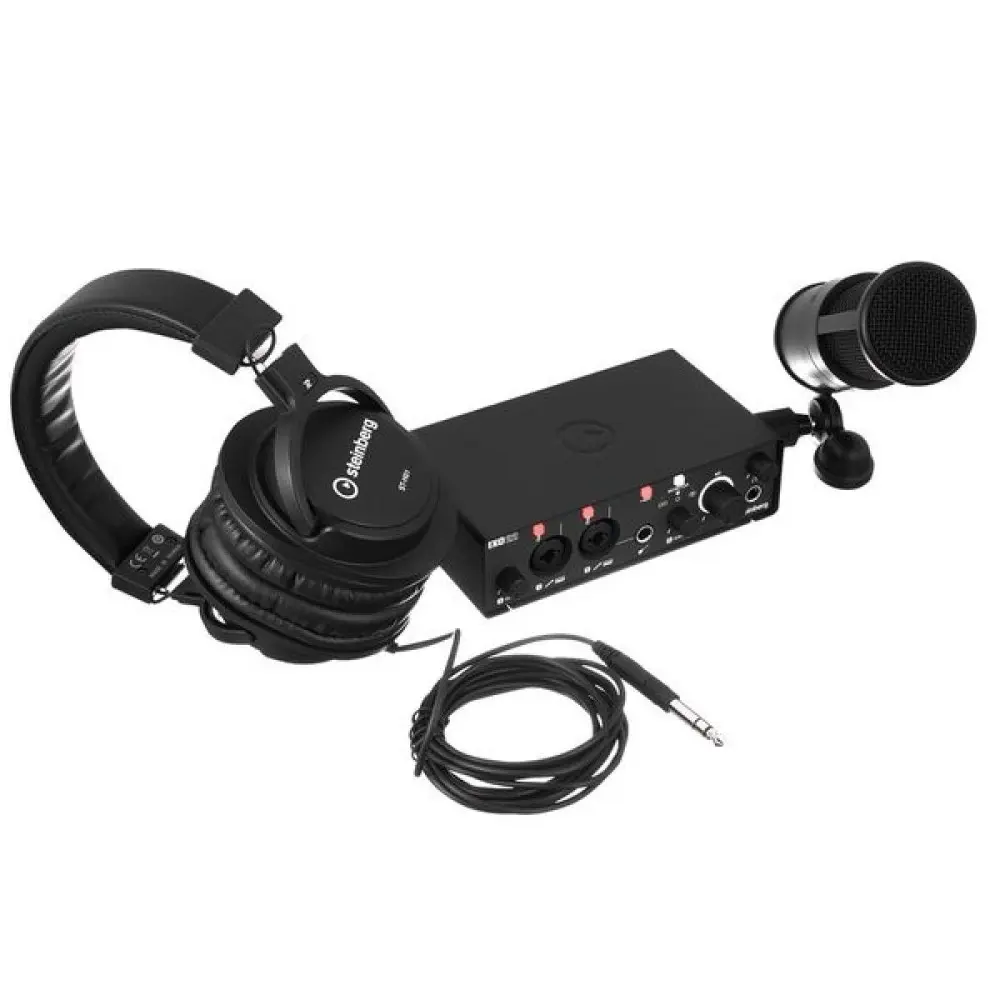 Pack Placa de Audio 2 Canales + Auricular + Microfono Steinberg IXO22BRPACK